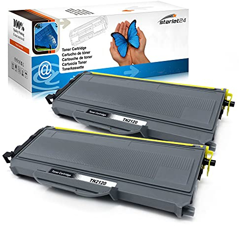 Starlet24 2X Toner Kompatible Ersetzt für Brother TN-2120 TN2120 | für DCP-7030 DCP-7040 DCP-7045N HL-2140 HL-2150N HL-2170W HL-2170N MFC-7320 MFC-7320W MFC-7340 MFC-7440N MFC-7440W MFC-7840W