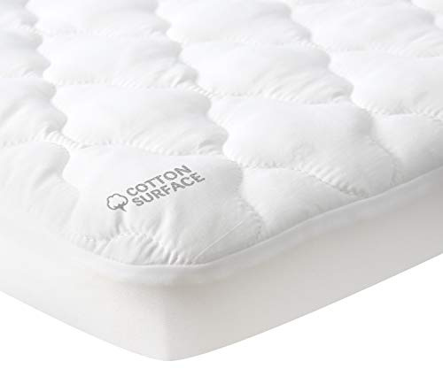 Waterproof Pack and Play Mattress Pad Sheets Fitted, Cotton Fabric Pack and Play Protector, Fits Graco Play Yard, Baby Mini Crib Sheet Cover