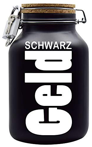 Spardose Schwarzgeld Geld Geschenk Idee Schwarz XXL