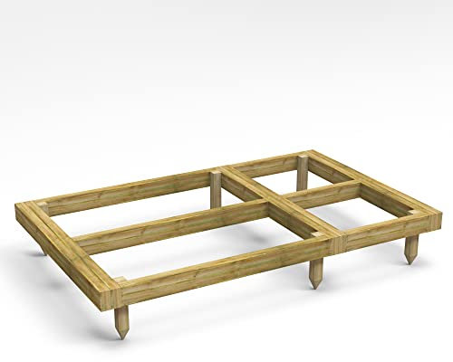 Powersheds High Grade Premium Wooden Shed Base with 90 x 50 mm Pressure Treated Tanalised Timber Bearers, Easy Assembly Instructions, for all your Storage, Garden & Outdoor Needs