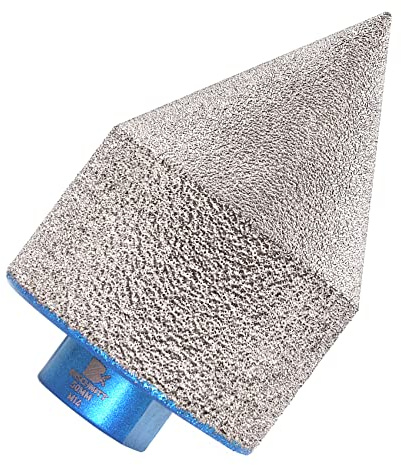 Diamond Beveling Chamfer Bit,Diamond Finger Milling Bits,BRSCHNITT 0-2 (0mm-50mm) with 5/8-11 Thread for Enlarging Shaping Existing Holes of Porcelain Tile Ceramic Marble Granite Countertop