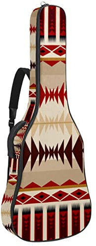 Akustikgitarrentasche Wasserdicht Gitarren Rucksack Dicke Weich Gepolstert Gelb Weiß Orange Stern Muster Nacht Konzertgitarre Tasche, Farbe3, 42.9x16.9x4.7 in, Taschen-Organizer