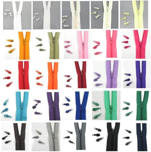 50 Extra Zip Sliders for No.3 Continuous ZIPS*29 Colours* Zipper FASTENINGS ONLY! (Mixed Colours)