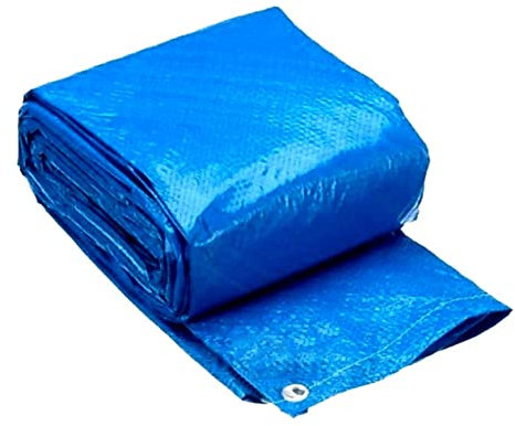 Parliky Tapis de Protection du Sol pour Piscine Hors Sol, Base en Tissu PE Bleu, Facile à Poser Ranger, pour Piscines Gonflables Structure