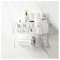 xiuling4568 Bathroom Shelf Toilet Wall Storage Rack Washstand Double Layer Cosmetic Storage Rack with Tissue Holder and Hook Wall Mounted Metal Storage Rack Without Punching Floating Shelves(White)