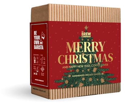 Cadeaux de Noël pour hommes et femmes – Coffret cadeau de café pour Noël avec 7 meilleures spécialités Single Estate et café bio du monde entier | Cadeaux de voyage du monde de café pour hommes et