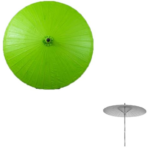 ZIUSFAC Ombrelli di Carta Oleata 200cm Ombrello da Patio retrò Ombrellone da Spiaggia Manico in bambù Ombrellone Parasole Cinese(Green)