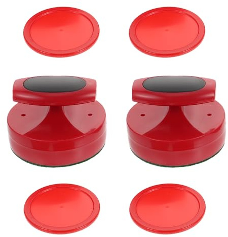 PAMINGONO Jeu De Raquettes Air Hockey 94mm Plastique Set De Palets Et Pousseur Remplacement Accessoires Hockey pour Salle De Loisirs Matchs Compétitifs