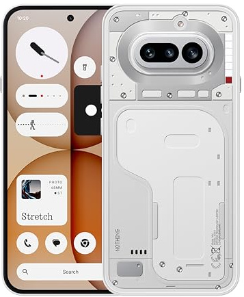 Nothing Phone (4a) - 50 MP Triple Camera with Up To 70X ultra Zoom, Transparent Design Smartphone, Long Lasting Battery and 50W Fast Charge, 120Hz AMOLED Display and Glyph Bar, 8GB + 256GB - White