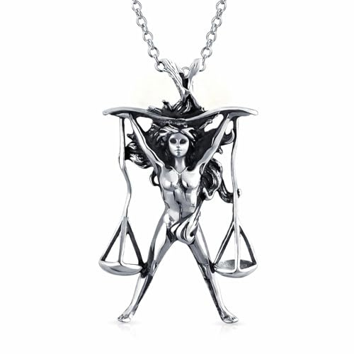 Bling Jewelry Unisex Vintage Astrologie Horoskop Tierkreiszeichen Anhänger Halskette Für Männer Frauen Oxidiert Antik .925 Sterling Silber Alle Sternzeichen & Drache Chinesisch