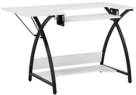 SewingRite Sew Ready Tavolo da cucito, acciaio legato, nero/bianco, 115,6 cm L x 23,5 cm P x 30 H