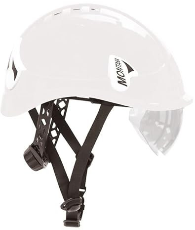 Safetop 80641 - Montana. casco altura con gafa interior y barboquejo. blanco