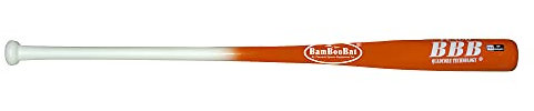 BAMBOO BATS Unisex-Erwachsene HWBO34F Baseballschläger, Weißer Griff/oranger Schaft, 34