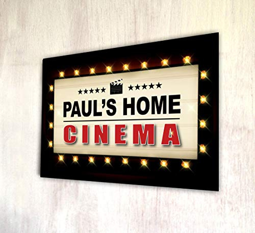Cartel de cine en casa personalizable con estrellas A4