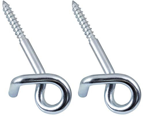 ALPENSTAHL 2x Sicherheits-Schaukelhaken Stahl verzinkt - Schaukel-Aufhängung Schwerlast 160 mm Länge - Stahlhaken mit Gewinde, Sicherheitshaken massiv - Schaukelhalterung
