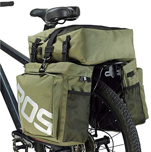 TentHome Gepäcktaschen für Fahrrad Gepäckträgertasche Fahrradtasche Satteltasche Doppeltasche Multifunktions 3 in 1 Radtasche Outdoor Cycling (Militärgrün)