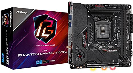 ASRock Z590 Phantom Gaming-ITX/TB4 Motherboard, Mini-ITX, LGA1200-Sockel, Z590