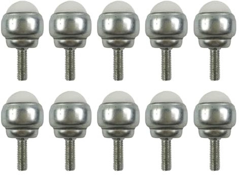 Telituny 10 roulettes à billes pour meubles, 3,3*1,65*1,65 cm Roulettes pivotantes à billes en nylon, Mini roulettes Bullseye, roulettes à billes mobiles avec boulon, pour meubles, armoires, chariots