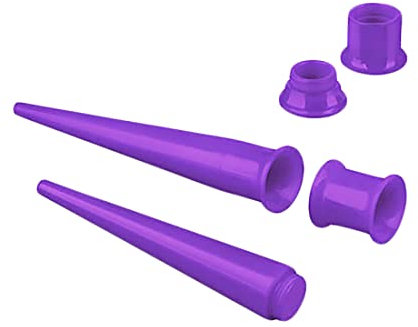 Taffstyle Piercing Ohrpiercing 2 in 1 Set Dehnstab Dehnungsstab Expander Flesh Tunnel 6mm Lila
