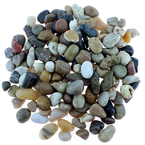 hibuy Flusskiesel/Kiesel - kleine Deko Steine - 15-30 mm - 1000 g