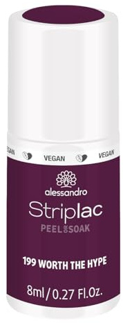 alessandro Striplac UV-Nagellack Worth the Hype – Schonend und langanhaltend – Einfache Entfernung dank Peel-Off-Technologie – Vegan und tierversuchsfrei – 8 ml