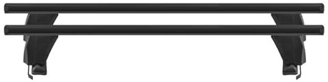 Menabo Dachträger Grundtäger kompatibel mit Seat Altea 2004-2009 Pre-FL Aluminium 50kg Schwarz 2tlg Ohne Reling für Fahrradträger, Dachboxen, Skiträger Abschließbar