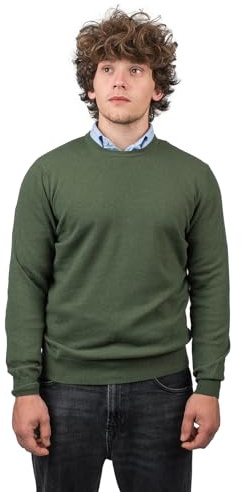 DALLE PIANE CASHMERE Pull Homme Mélange Cachemire Laine - Kaki, L