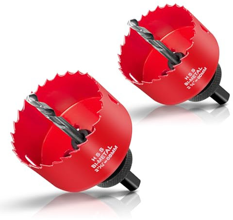 HYCHIKA Seghe a Tazza Bi-Metallica 68mm 60mm, Sega A Tazza per Legno, Iron Alluminio, Cartongesso, Tubi, Plastica, Pannelli di Fibra