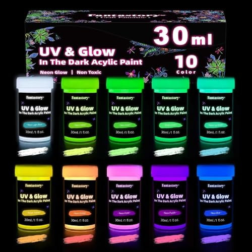 Fantastory GLOW IN THE DARK & UV ACRYLICPAINT or fluoreszierende farbe