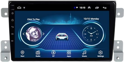 Radio Estéreo para Automóvil, Pantalla Táctil 2.5D de 9 Pulgadas Sistema de Navegación GPS Android 9.0 WiFi Bluetooth Radio Estéreo para Automóvil para Suzu-ki Vitara 2005-2015, Navegación GPS con