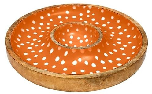 Dexam Sintra Bol à copeaux et trempettes en bois de manguier Ocre