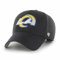 '47 NFL Los Angeles Rams MVP Unisex-Baseballkappe, Verstellbarer Klettverschluss, Einheitsgröße, Team Logo, Farbe Schwarz