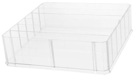 FUNOMOCYA Vassoio Trasparente Per Contanti Contenitore Acrilico Per Soldi E Monete Organizer Portaoggetti A Scomparti Multipli Per Cassetti Di Scrivania