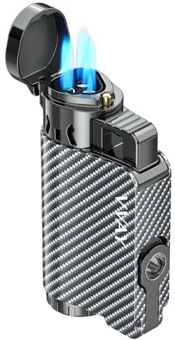 VVAY Mechero Jet Flame de Gas Recargable, 3 Llama - Sin Gas Incluido