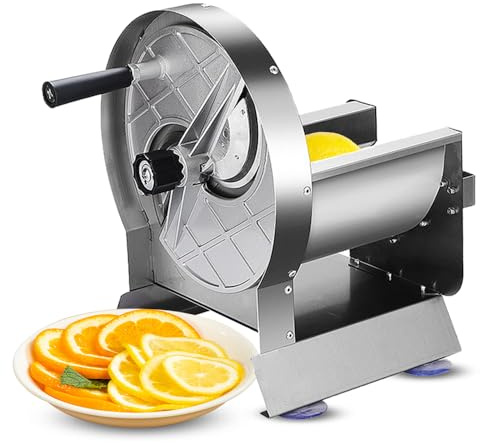 YIWENG Commercial Manual Vegetable Fruit Slicer 0.2-1mm Adjustable Thickness Stainless Steel Manual Vegetable Cutter Machine for Slicing Fruit Potato Lemon Onion Cabbage Tomato
