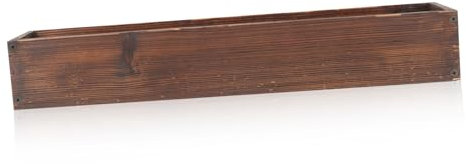CIYODO Fioriera in Legno Carbonizzato Rustica Per Piante Succulente e Felci Cassettina Da Balcone Senza Contenitore Decorativo Per Interni Ed Esterni Regalo Pratico Per Amanti
