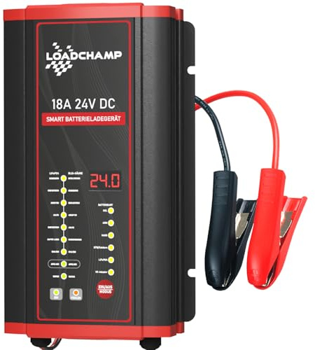 Loadchamp LiFePO4 Ladegerät 24V 18A Lithium Batterie Solar Solarbatterie Autobatterie Blei-Säure Gel AGM