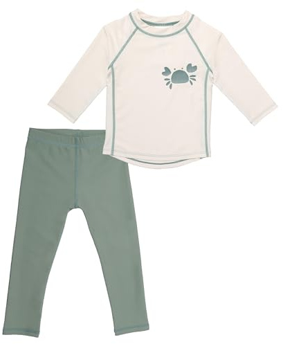 LaLoona Bañador Bebe UPF 80+ 2 Piezas - Ropa Playa Infantil con Camiseta UV y Pantalon - Traje Baño Resistente al Cloro Playa y Piscina - Secado Rapido -Certificado Oeko Tex