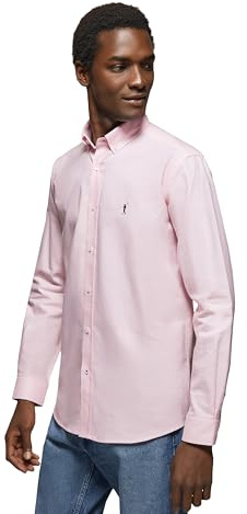 Polo Club Chemise Oxford à Manches Longues 100% Coton pour Hommes - Regular Fit