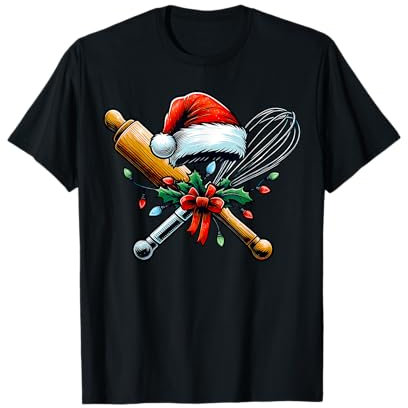 Fouet Rouleau à pâtisserie Chapeau de Noël T-Shirt
