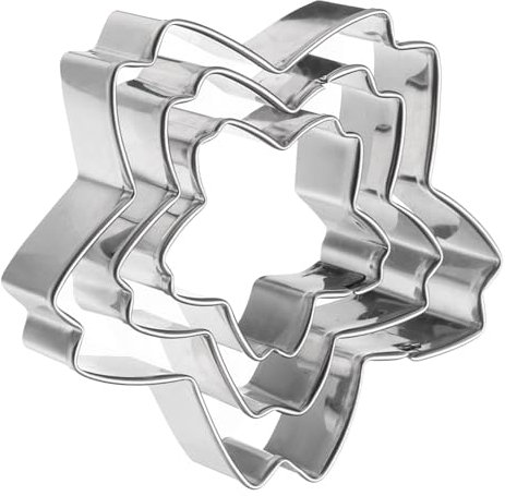 sourcing map 3pcs Cherry Blossom Cookie Cutter Set Assorted Sizes Stainless Steel Veining Flower Sugar Paste Petal Cutters Mould for Pastry Fondant Cake Cookie