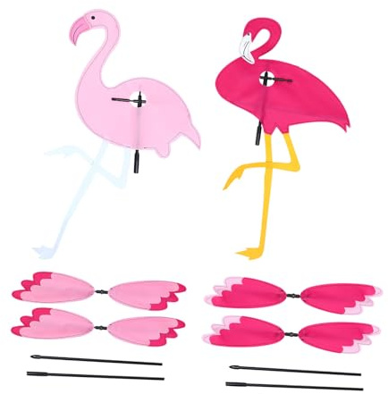 BESPORTBLE Flamingo Windmühle Spielzeug Für Kinder - 3D Tier Form Windrad Outdoor Windmühle Ornament Mit