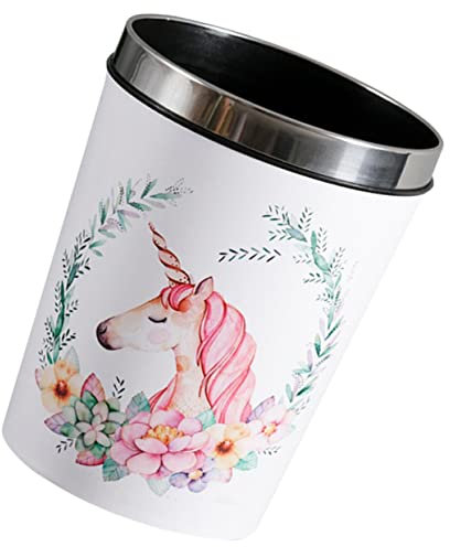ELAYARD Unicorn Trash Can for Home Office Waste Bin Reusable Bedroom Kitchen Bathroom Garbage Can for Boys and Girls
