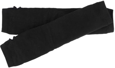 minkissy Winter Damen Strick Halbfinger Handschuhe Armstulpen Mit Daumenloch Lang Weich Atmungsaktiv Warme Schwarze Pulswärmer Für Kalte Tage Und Outdoor Aktivitäten