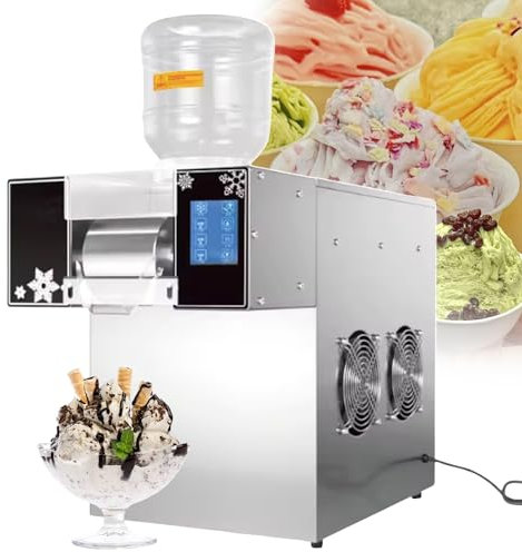 Machine À Glace Pilée Professionnelle À Écran Tactile - Production Journalière De 120 KG, Machine À Glace Pilée Professionnelle Pour Smoothies, Seau De 2,5 L + Vitesse Réglable