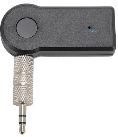 ANGGREK Receiver for Car, Portable 3.5mm Aux Adapter with Built-in Battery for Car Audio and Home Use (2pcs)