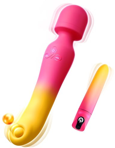 G Spot Vibrator Wand & Bullet Vibrator Set - Flapping Vibrators Sex Toys for Women, Clitoral Stimulator Dildo with 7 Vibrating & 7 Tapping Modes, Waterproof Wand Massager, Adult Sex Toy for Couples