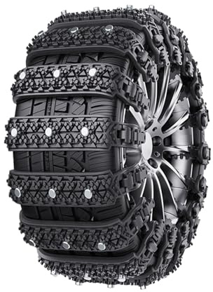 Cadenas de Nieve de Invierno - Juego de 10 Cables Antideslizantes Ajustables, Ajuste Universal para Coche SUV Minivan, Goma Oxford TPU Reutilizable | Para una conducción segura en invierno