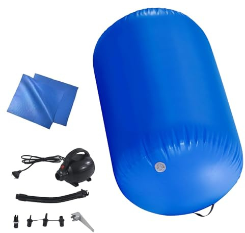 KernGut 60/75/90 cm Air Matte Rolle Aufblasbare Gymnastik Fass Track Roll-Pad, Air Roller Gymnastik Rolle Turnen mit Elektrischer Luftpumpe, Campus Yoga Cheerleading Fitness Training