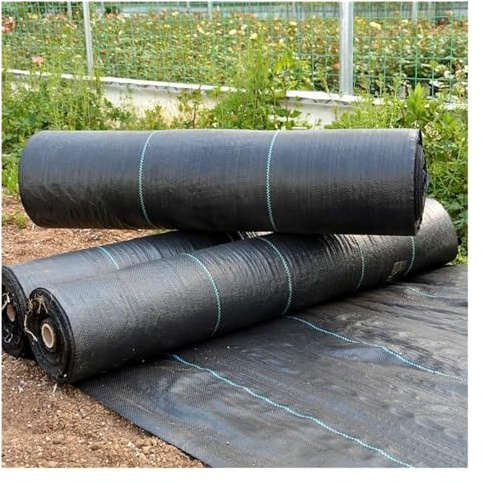 DUBTEDHOU Tela para el Control de Malas Hierbas, Tela Barrera contra Malas Hierbas, Color Negro, 1 m, Varios tamaños(1mx130m/3.3ftx426ft)